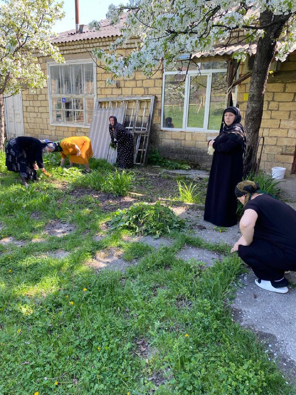 Соц. работники с. Мамааул приняли активное участие в общереспубликанском субботнике.