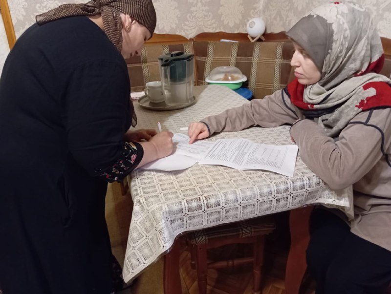 ✅В рабочий день специалиста по работе семьёй и детьми Джупановой Ханум входит посещение своих подопечных.