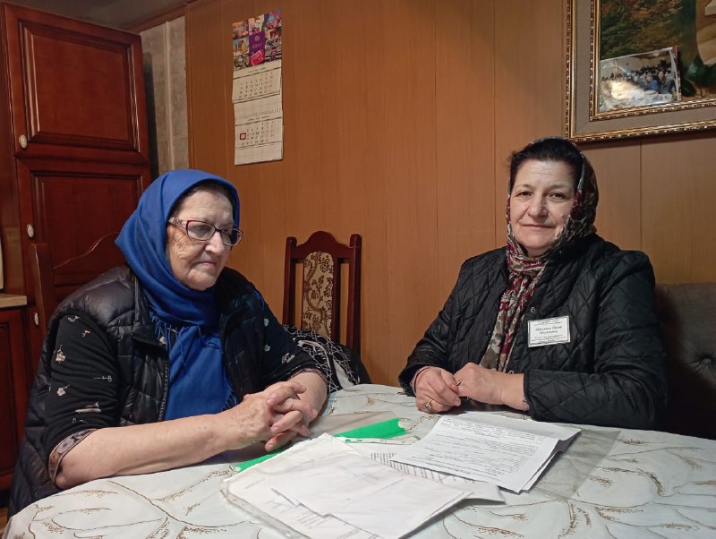 👥Рабочие будни специалиста Алиевой Раисат совместно с психологом Абдуллаевой Пахай в рамках регулярного обхода подопечных соцработников.